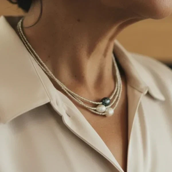 Naturlige Perler Halskæde