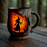 Artisan 3D Halloween-krus med Heks og Kat
