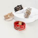 Boho Multilags Læderarmbånd