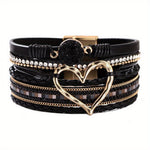 Boho Multilags Læderarmbånd