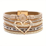 Boho Multilags Læderarmbånd