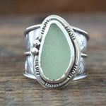 Vintage ring med grøn månesten