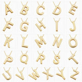 Guldinitial halskæde