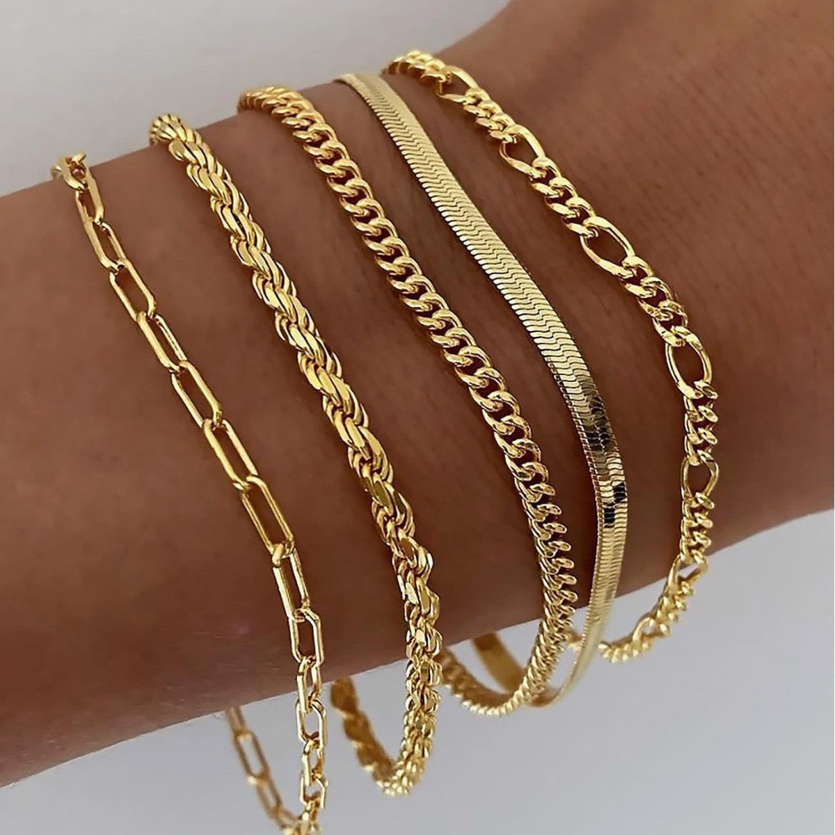 Sæt af Armbånd i Guld