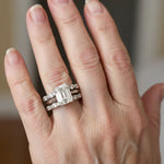 Vintage Sølv Ring med Glitrende Lag