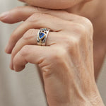 Vintage Blå Ring