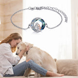Justerbar Armbånd med Sølvvedhæng i Form af Hund