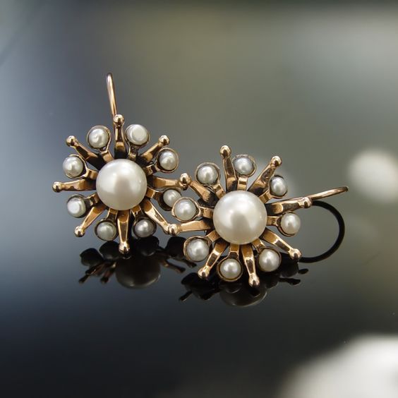 Vintage Starlight Pearl Øreringe