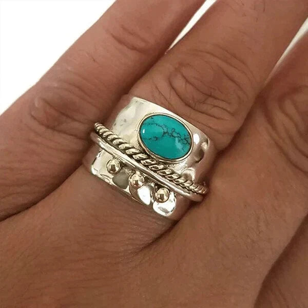 Bred ring med turkis