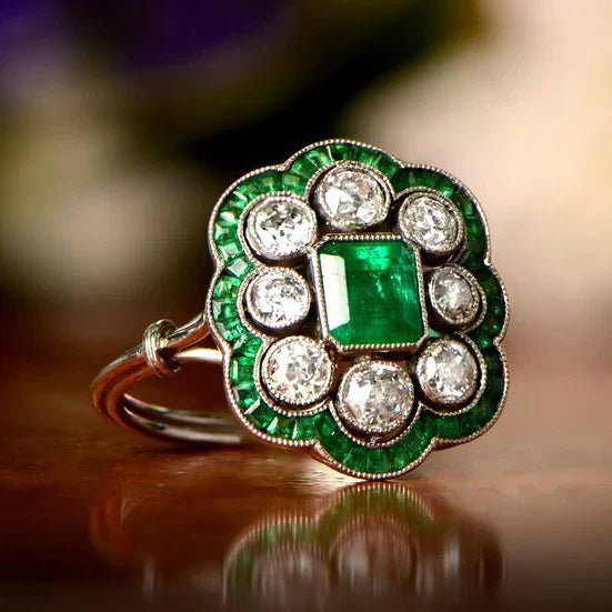 Vintage Ring med Smaragd