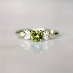 Vintage Ring med Grøn Zirkonia