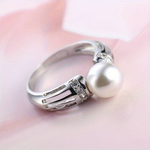 Vintage Ring med Sølv Perle