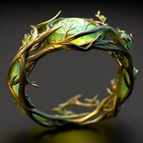 Ring Natur Opal Grøn