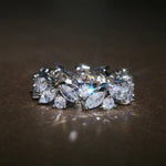 Vintage evighedsring med runde og marquise diamanter
