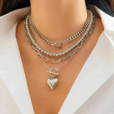 Lag-på-lag Halskæde Hjerte