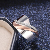 Ring i Sølv og Rosaguld Bicolor