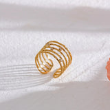 Bred ring i skinnende guld Gold SpAnel